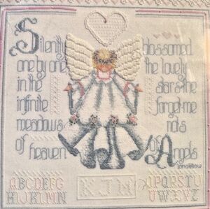 Angel Heart sampler-Platinum Collection Counted Cross Stitch Kit - Janlynn